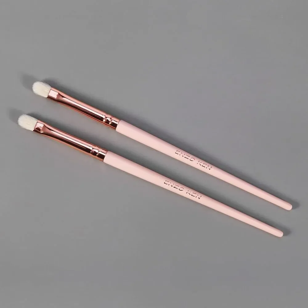 Enzo E403S Mini Size Pink Natural Bristle Goat Hair Professional Eye Brush